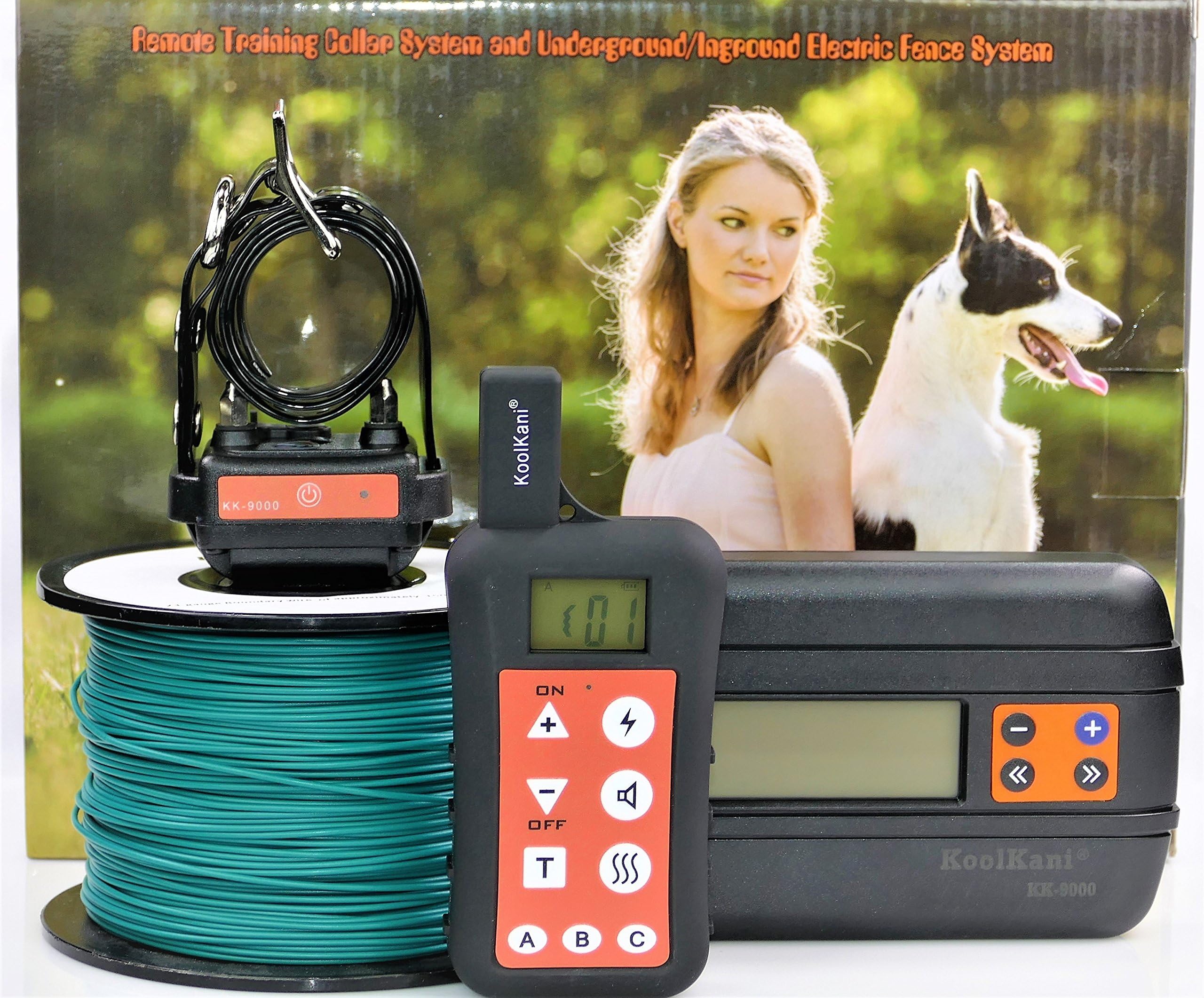 Remote Dog Training Shock Collar & Underground/In-ground Electric Electronic Dog Boundary Containment Fence System Combo