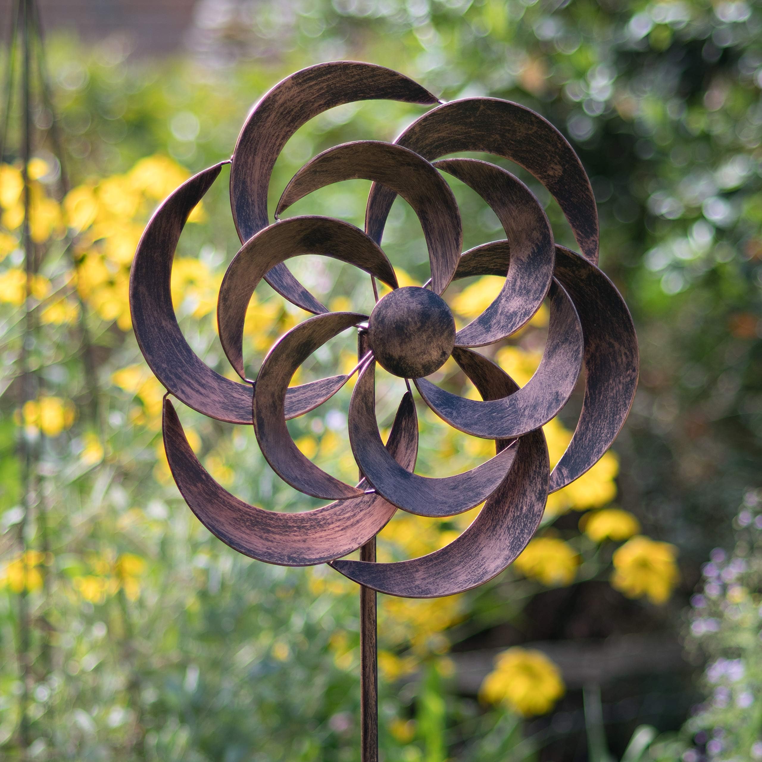 Creekwood Cotswold Wind Spinner Sculpture, Brushed Copper, 50cm Width x 170cm Height