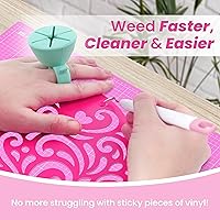 Vista 13 de Anillo colector de desechos Tweexy Craft, de vinilo para transferencia de calor, soporte de hojas de papel y adhesivos HTV