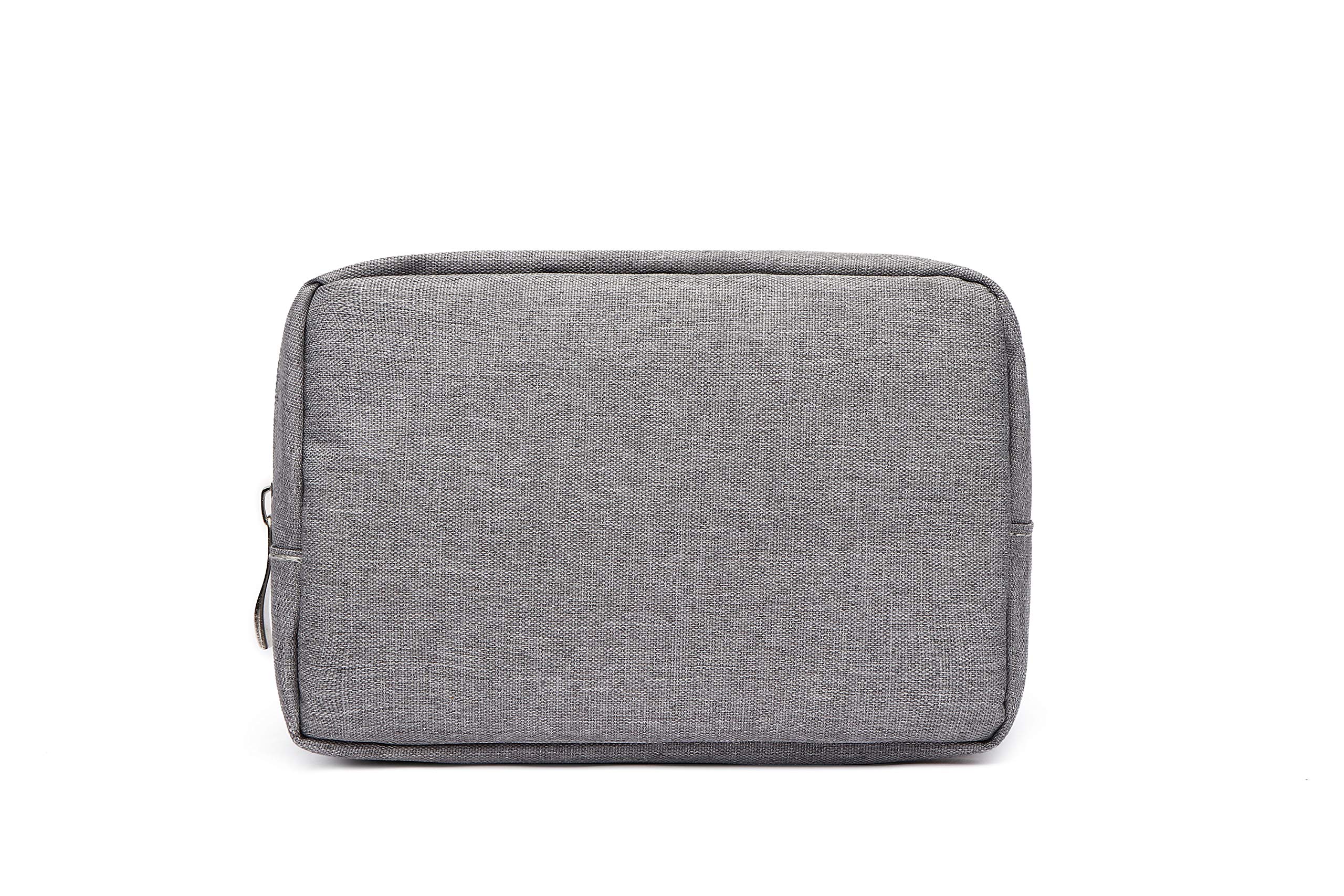 VranduMobile Phone Case Bag, Canvas Zipper Wallet, Coin Purse, Cosmetic Bag, Carrying case, Organiser for Cellphone Cable Cards Keys Pencil. (Grey, 17 x 11.5 x 5.5 cm)