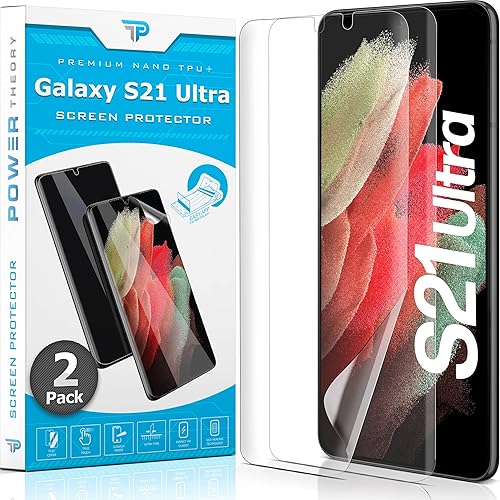 Miniatura 8 de Power Theory Protector de pantalla diseñado para Samsung Galaxy Note 20 no de vidrio, kit de fácil instalación, compatible con fundas, cubierta