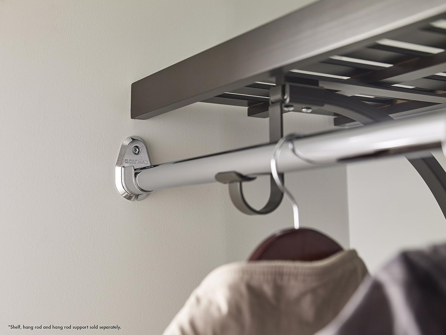 ClosetMaid 1413 Premium Wood Shelving Pole-Cup Kit, 1.25H X 1.75W X 2.76D, Chrome : Clothing, Shoes & Jewelry
