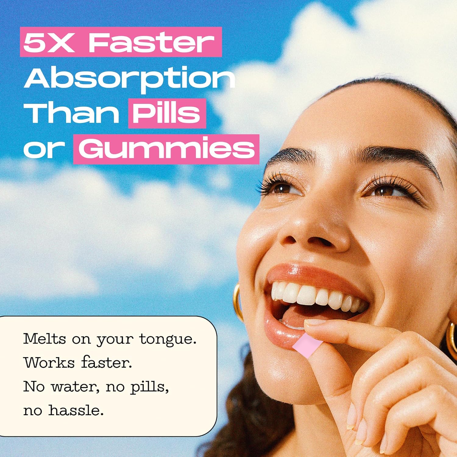 Biotin Oral Strips - Fast-Absorbing, Vegan, Non-GMO, Sugar-Free - Supports Healthy Hair, Skin, and Nails - Delicious Orange Flavor - 30 Count - Image 3