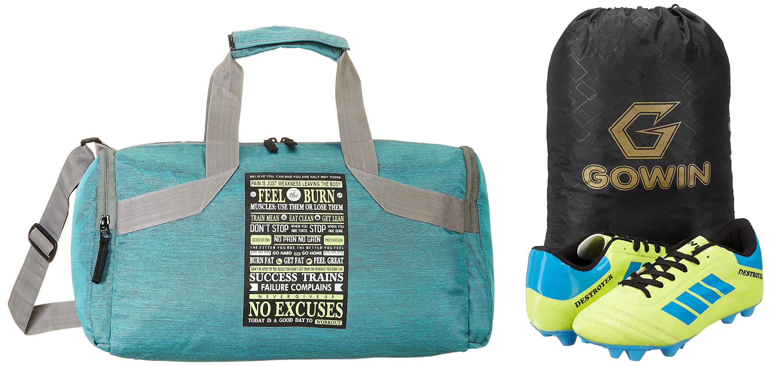 charged Sports Bag Bouclier Feel Burn Junior Cyan With Gowin Football Shoe Destroyer Cyan Size-6-picture-20