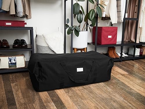 Miniatura 7 de Covermates Keepsakes - Bolsa de lona de almacenamiento - Poliéster resistente - Asas reforzadas - Almacenamiento de armario, negro, Poliéster negro