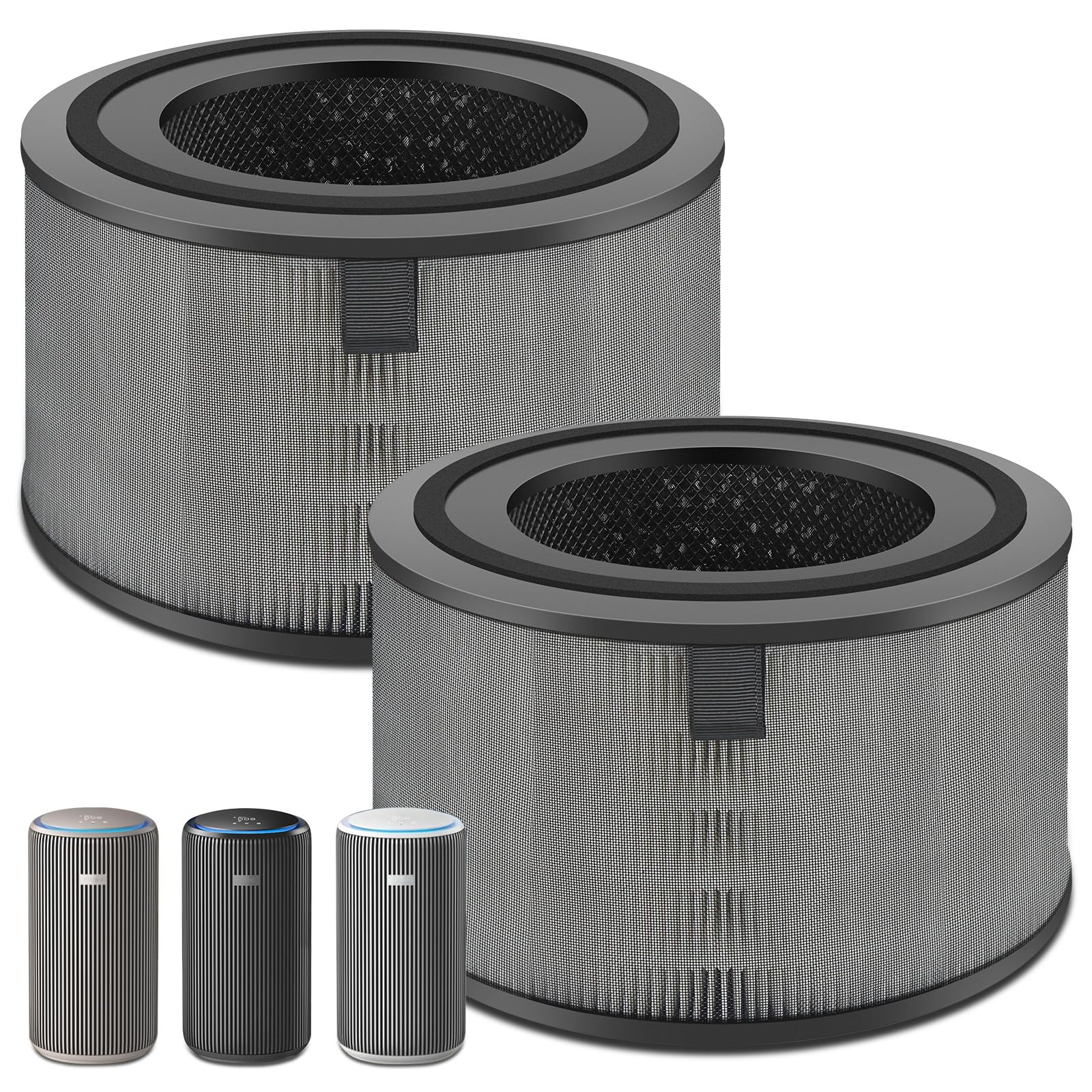 Laukowind Filtro para purificador de aire Philips serie 3200 y 4200, AC3210, AC3220, AC3221, AC4220 y AC4221, filtro de repuesto 3 en 1 HEPA NanoProtect+ carbón activo + capa de fibra (FY3200/30
