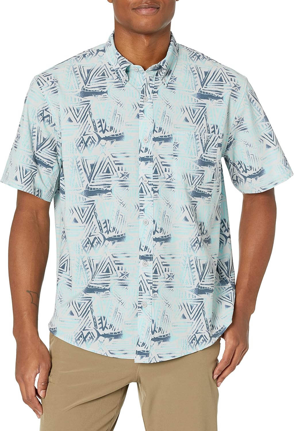 HUK mens Kona Short Sleeve Shirt | Performance Button Down