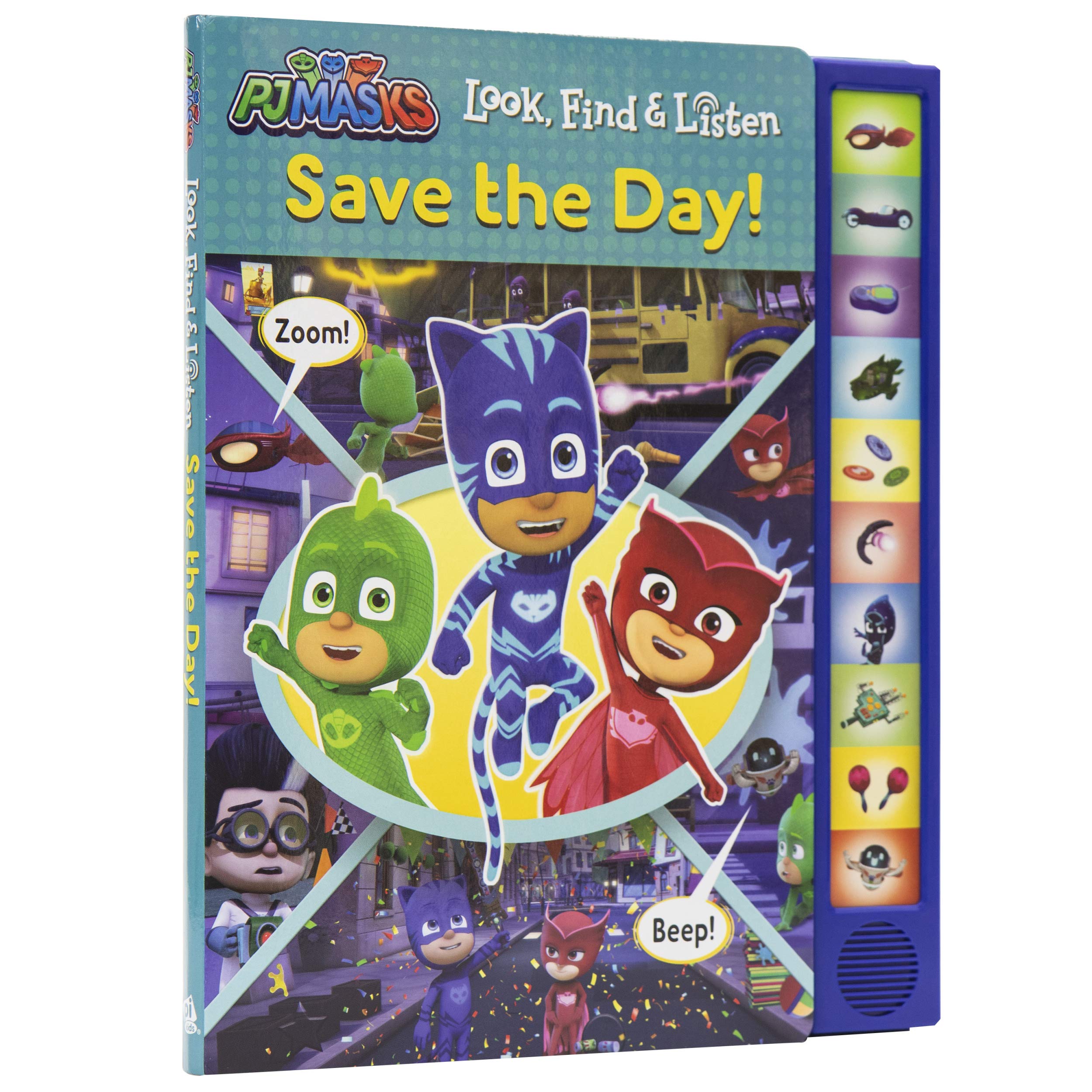 PJ Masks - Save the Day! Look, Find, and Listen Sound Book - PI Kids (Look and Find)