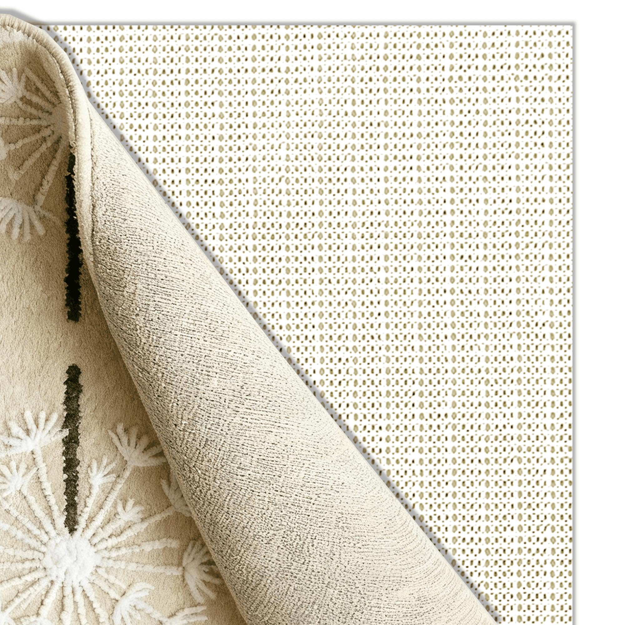 Rete Antiscivolo 85 x 85 cm Antiscivolo Rete per Tappeti Sottotappeto Ritagliabile per Auto e Cassetti da Cucina, Antiderapant Tappeto in Parquet, bianco