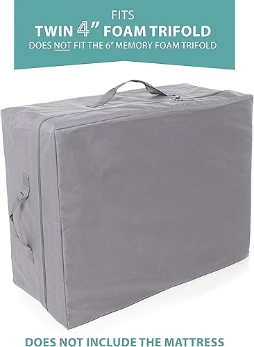 Miniatura 32 de Milliard Funda de transporte para el colchón de espuma viscoelástica plegable de 6 pulgadas, tamaño de cuna (75 x 31 x 6 pulgadas) (colchón no