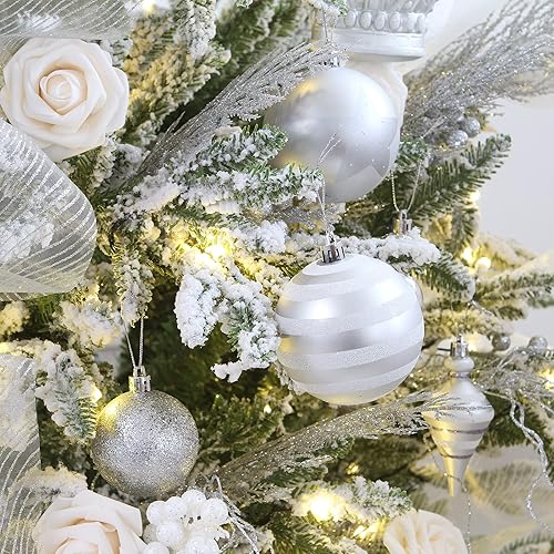 Miniatura 7 de Sea Team Juego de 50 adornos surtidos de bolas de Navidad inastillables, bolas, bastones de caramelo, campanas, copos de nieve, colgantes, gotas de