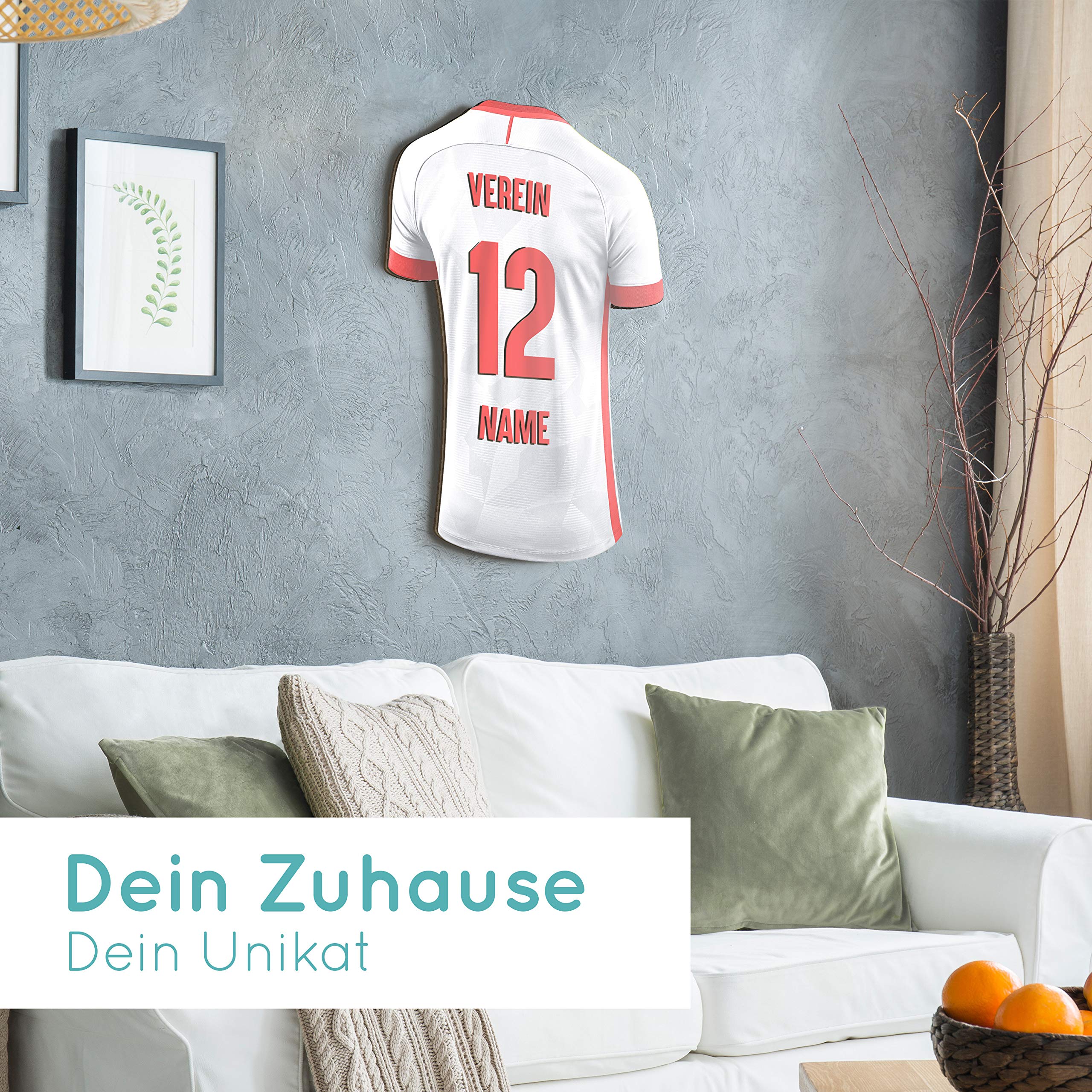 Elbeffekt Trikotlampe für Leipzig Fans aus Holz - personalisierbares Geschenk - schenke dein individuellen Leipzig Fanartikel aus Echtholz