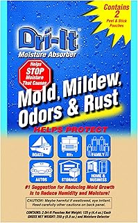 Dri-It MA-2-125-A Moisture Absorber with Disposable Peel and Stick Backing in a Twin-Pack , Blue