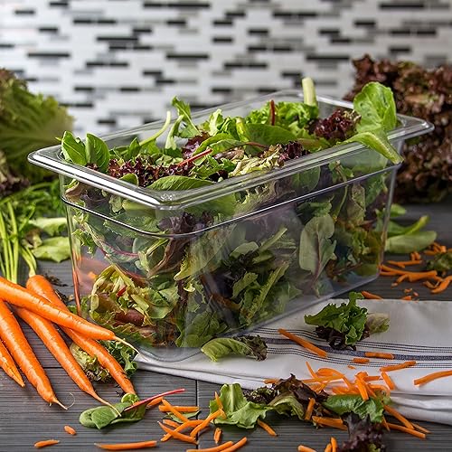 Miniatura 2 de Chef's Supreme - Bandeja de comida de policarbonato de tercer tamaño, aprobada por NSF (4" de profundidad)