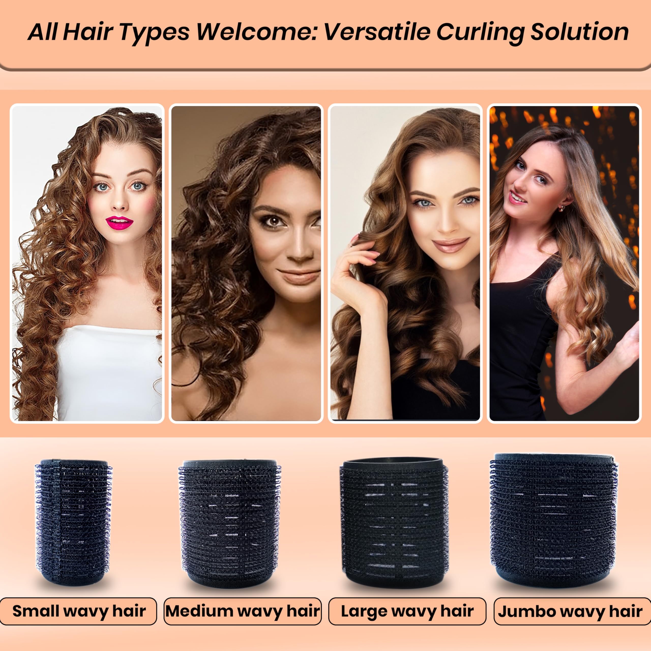 wavy hair rollers no heat hair curling tools