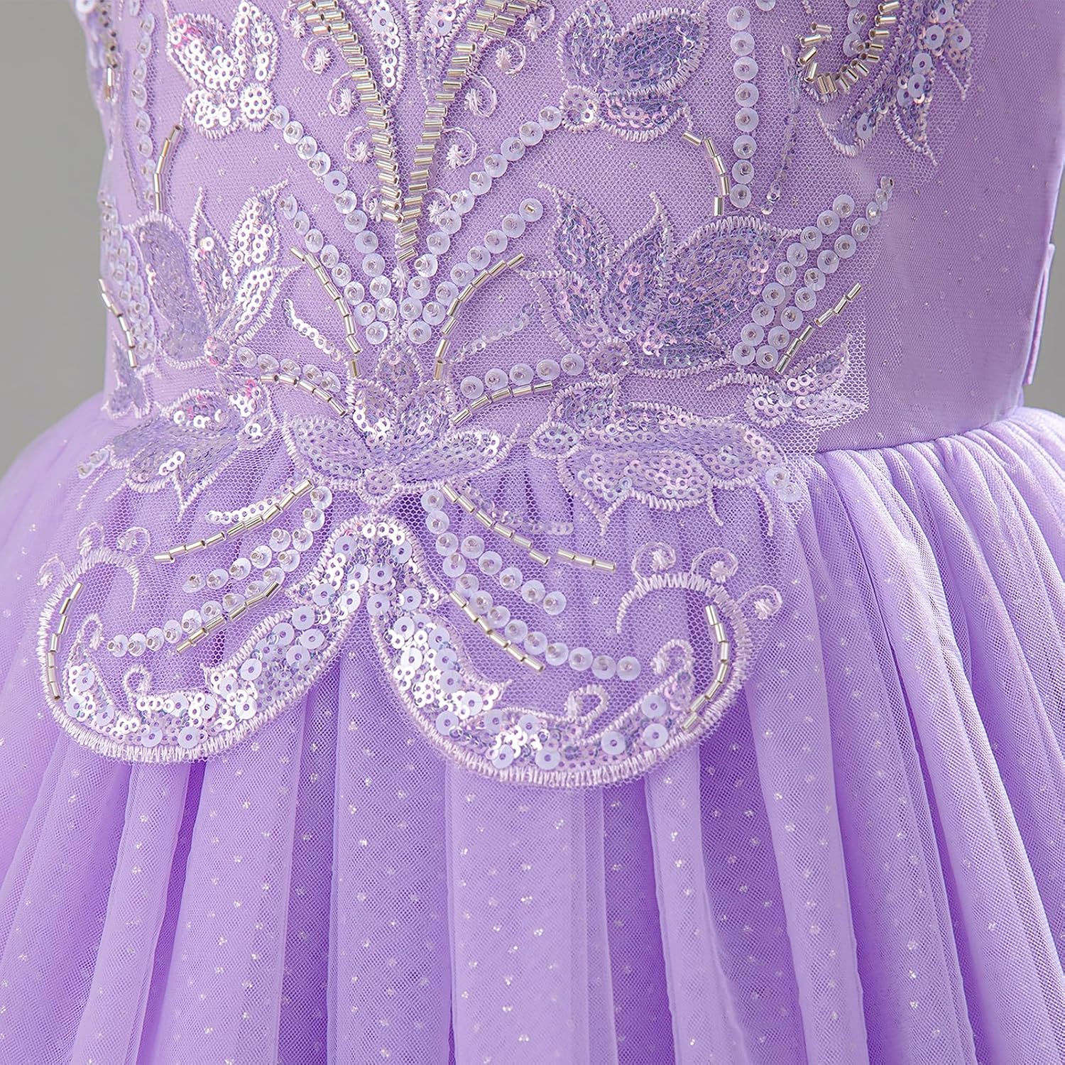 IDOPIP Flower Girl Sequin Appliques Dress for Kids Wedding Pageant Party Long Gown Princess Birthday Communion Tulle Dresses - Image 5