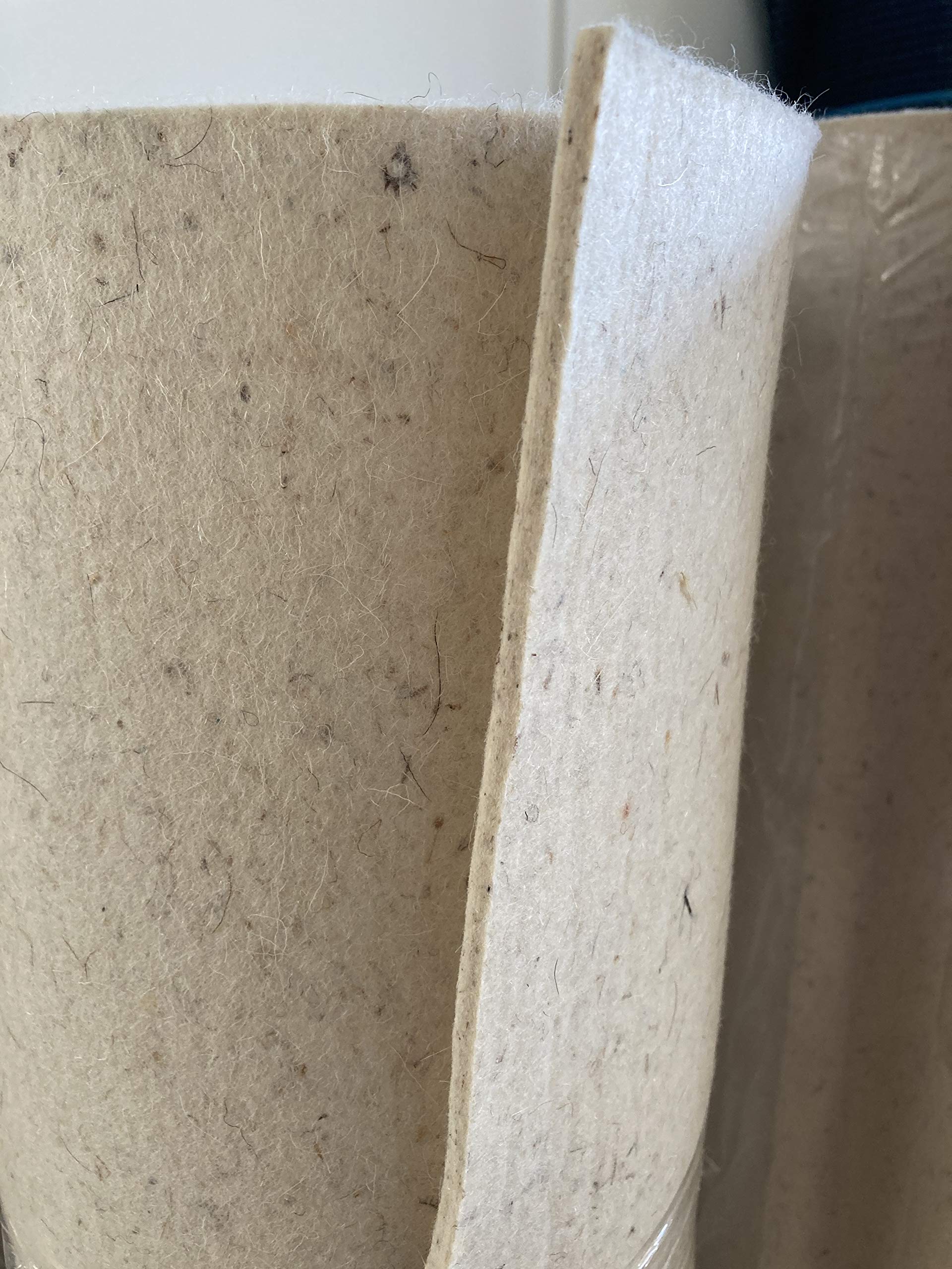 Feltro in Lana Bianca tipo "G" Industriale (150x50 cm, 10 mm)
