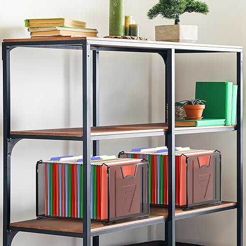 Miniatura 5 de Simple Houseware Organizador de carpetas de archivos colgantes de malla, 15.25 pulgadas de profundidad x 12.75 pulgadas de ancho, 2 paquetes, color