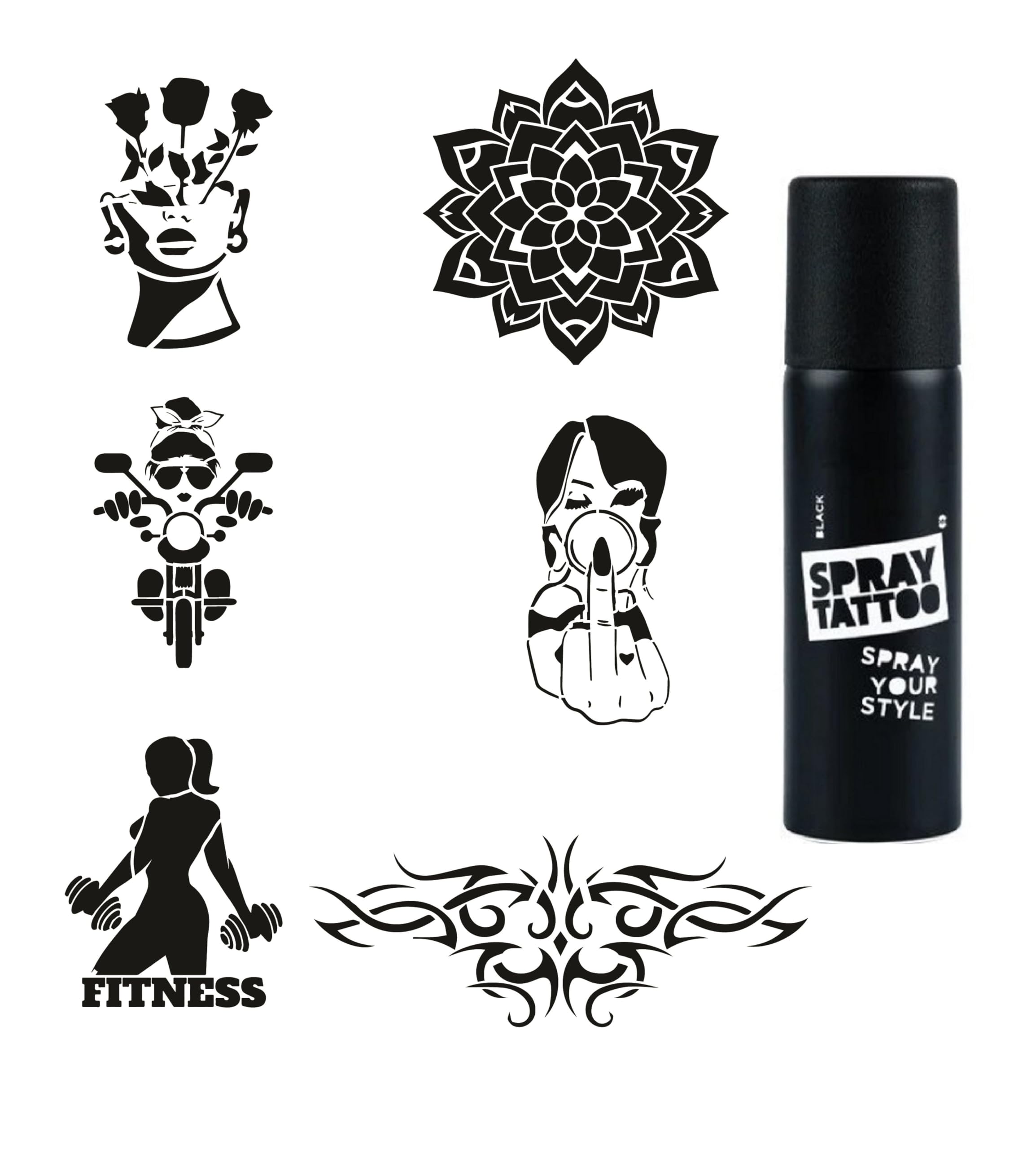 Çılgın Kızlar Spray Tattoo Geçici Dövme Yapma Seti Sprey Dövme Kiti