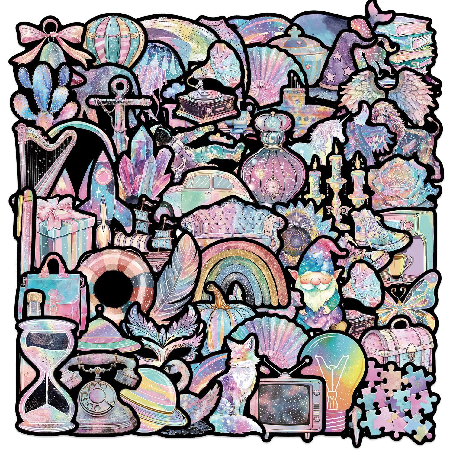 50 Pcs Gothic Girl Stickers for Kids Teens Adults Boys Girls Gift,Gothic Stickers Pack for Laptop,Skateboard,Luggage,Car,Bike - Image 4