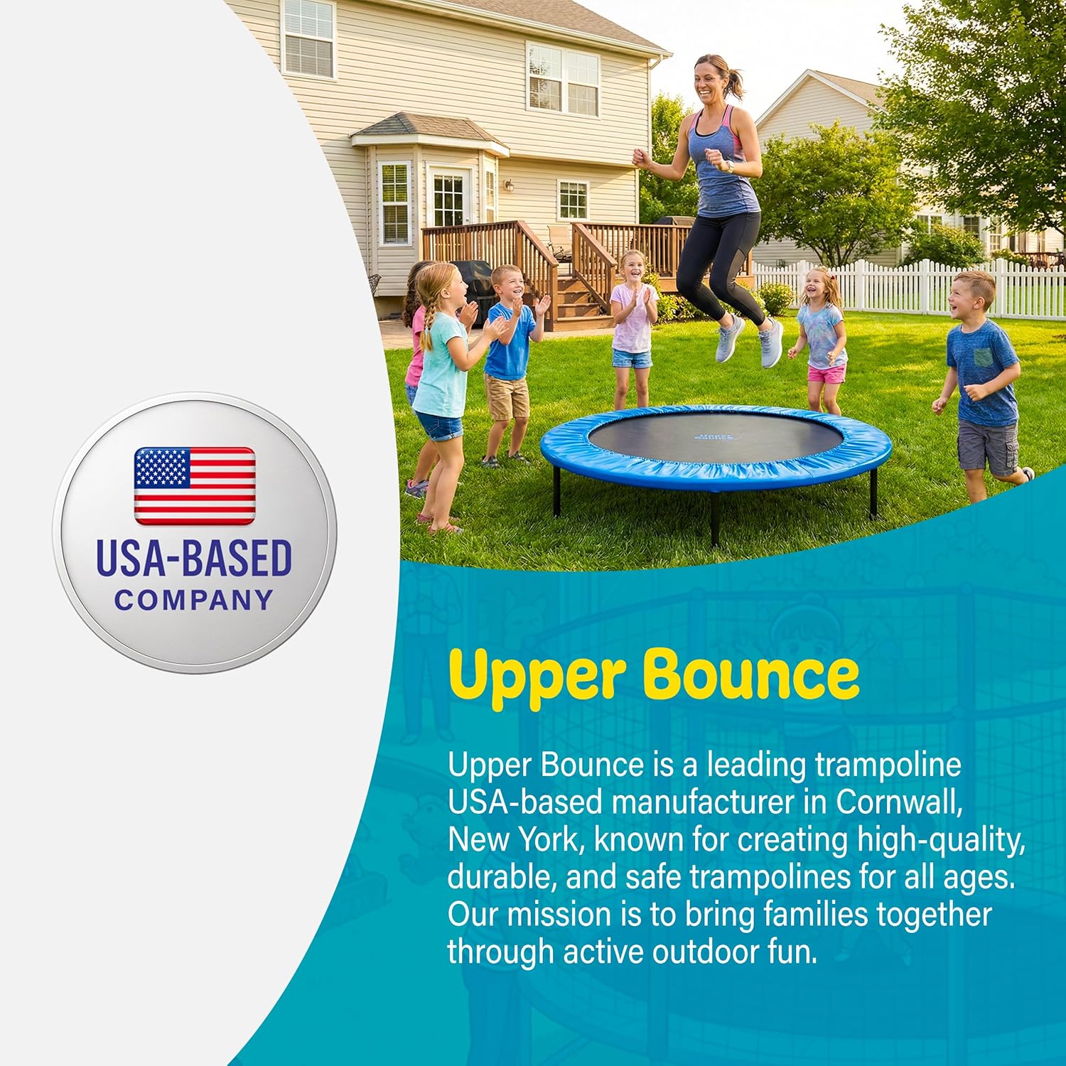Machrus Upper Bounce Mini Rebounder Trampoline for Adults, Exercise, Indoor Fitness, Foldable Round Jumping Exerciser with Travel Carry Bag, Supports up to 220 lbs