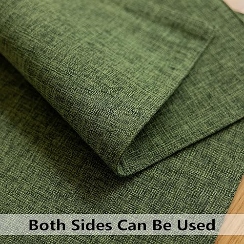 Miniatura 5 de Demetex Juego de 6 manteles individuales verdes con textura, resistentes a las manchas, para barbacoa y mesa de comedor, color verde