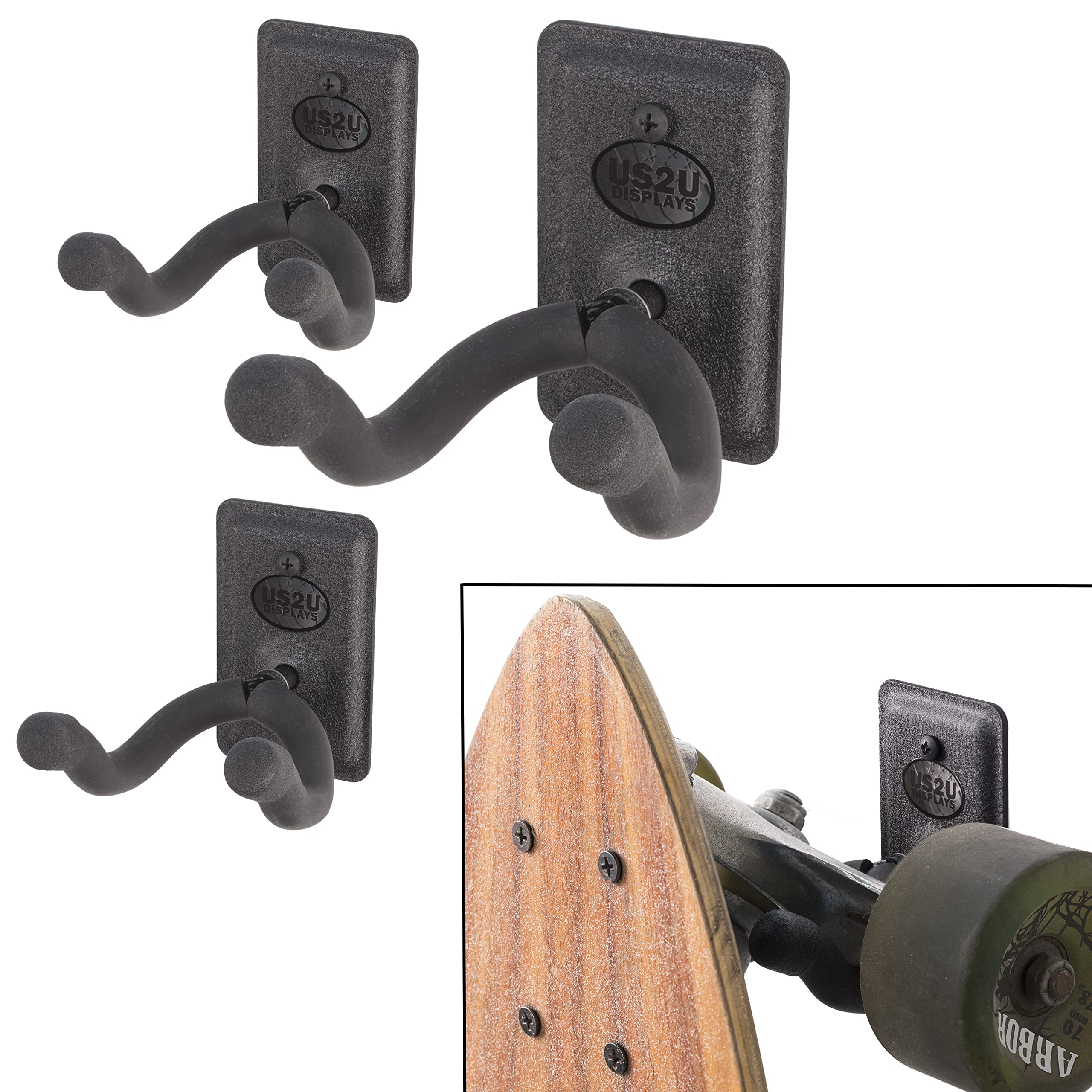 Skateboard Wall Hanger or Longboard Wall Mount– US06