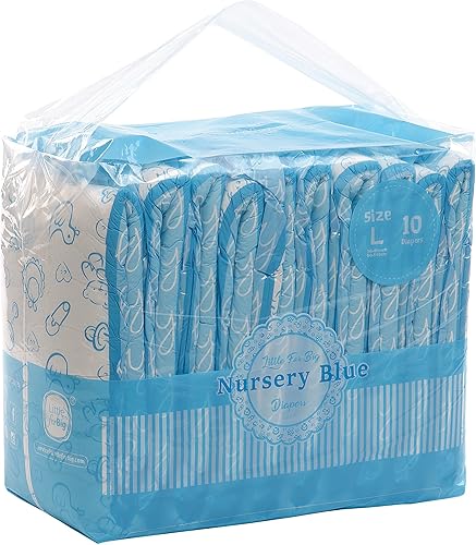Miniatura 2 de Littleforbig Pañales para adultos Lover ABDL 10piezasguardería, LA01-LB-D02B-L10, L, Azul, 1