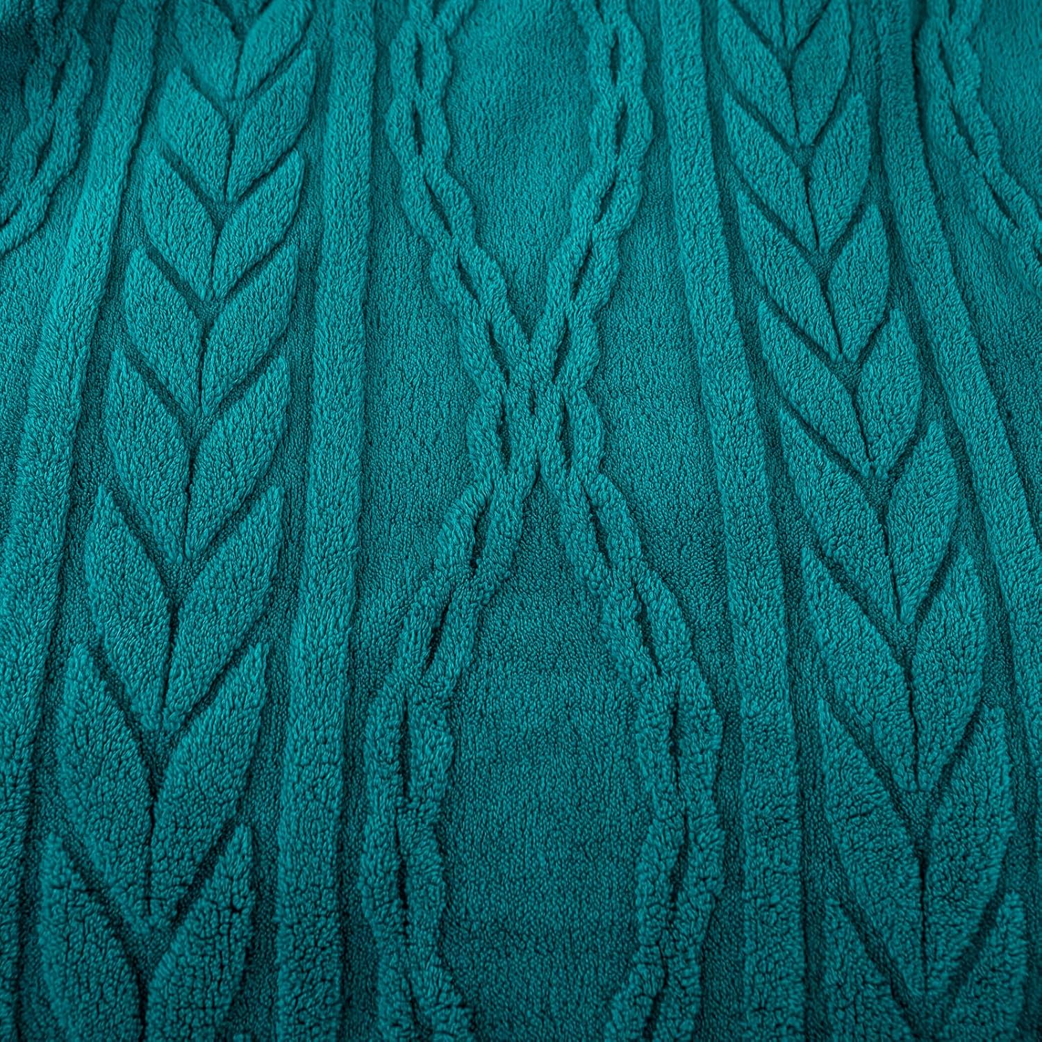 YUSOKI Sherpa Queen Size Blanket(Without Pillows)-3D Stylish Design Super Soft Blankets for Teen Girls Women Couch Bed Sofa Chair Men Boys Gift(Teal,90"x90")