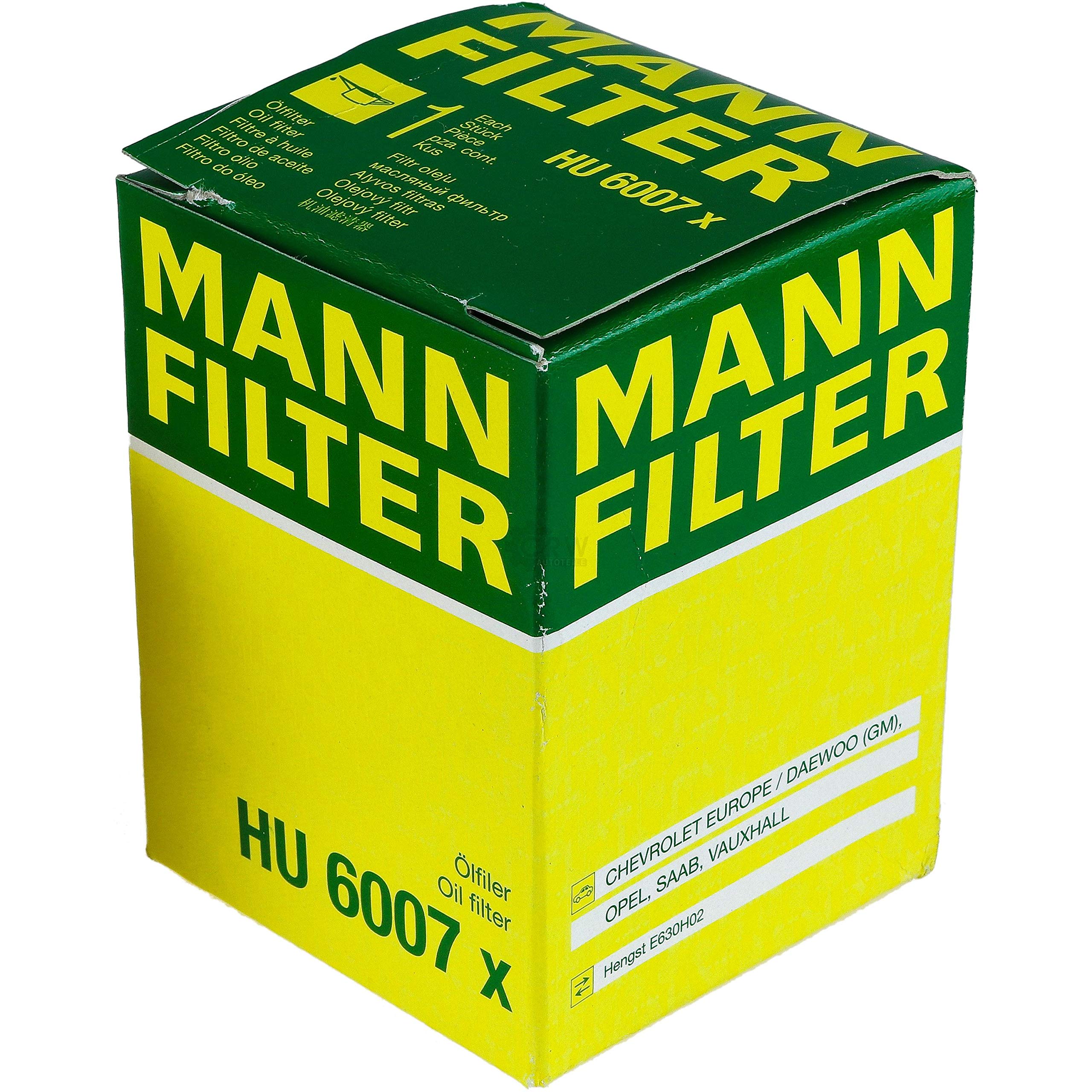 Paquete de inspección Kit de mantenimiento de filtros con filtro de aceite HU 6007 x, filtro de aire C 30 170, filtro de combustible WK 512, filtro de habitáculo FP 3337, tornillo de cierre