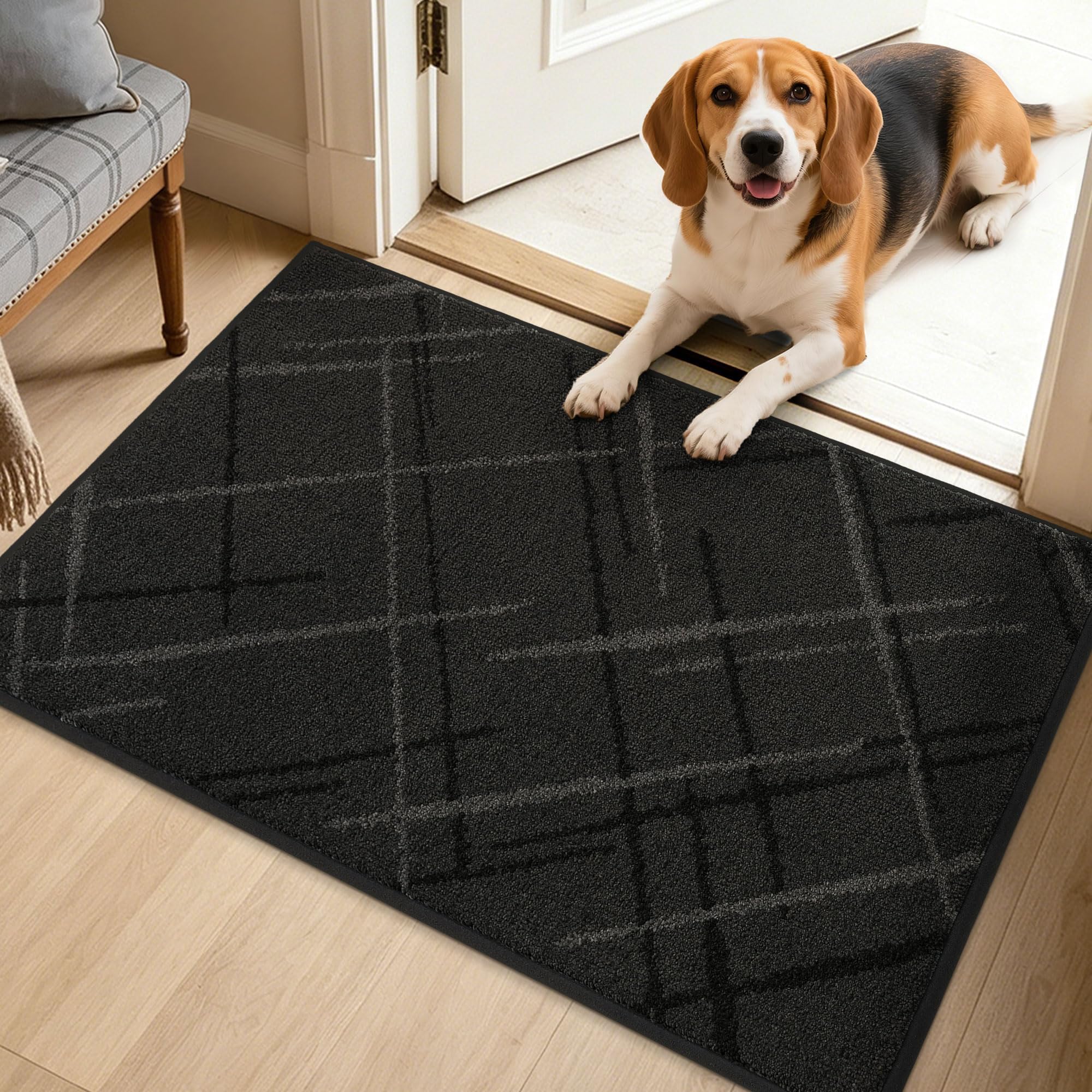 BEQHAUSE Blue Door Mat - Non-Slip Entryway Rug -23