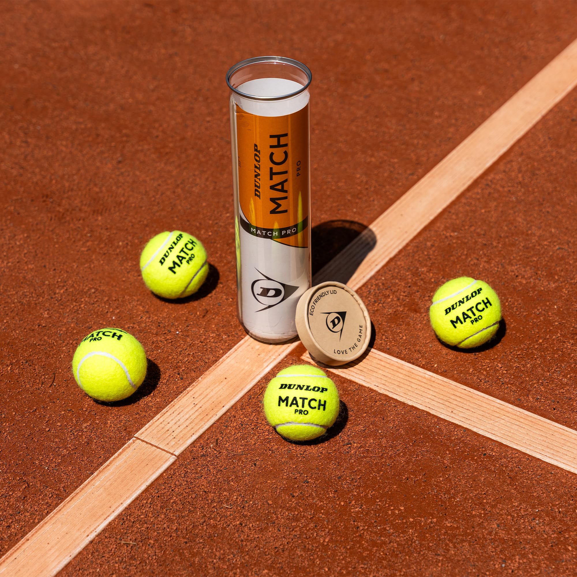 Dunlop Match Pro Tennis Ball for Sand, Hard Court & Lawn