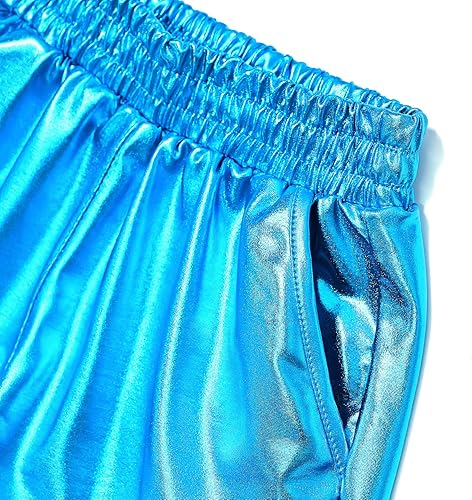 Miniatura 3 de Perfashion Pantalones cortos metálicos brillantes para niñas, de fiesta, con gafas de sol