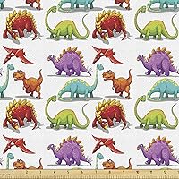 Vista 78 de Lunarable Tela suculenta de The Yard, flores en acuarela estilo pintura coloridas flores de primavera tema de jardinería, tela de microfibra