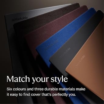 reMarkable Paper Pro - Premium Leather Book Folio for your 11.8'' Paper Tablet - Black