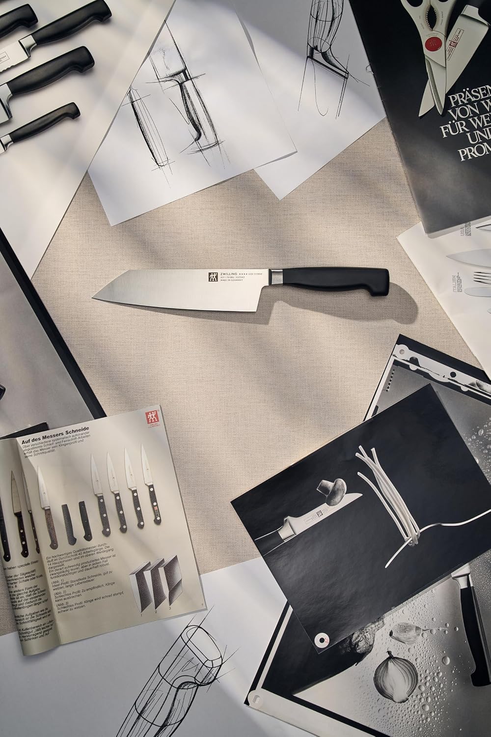ZWILLING Bunka 4-Star Chef's Knife 17 cm, Stainless Special Steel, Plastic Handle, Ice Hardened Blade, Black, Made in Germany
