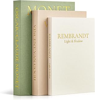 JARLINK Aesthetic Decorative Books, Set of 3 Linen Faux Books for Coffee...