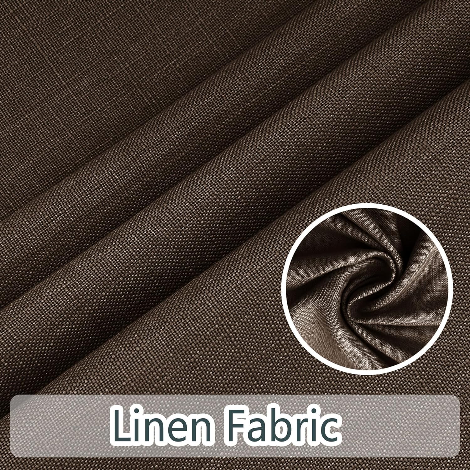 Macochico Pinch Pleat Solid Thermal Insulated Blackout Curtains 96 Inches Long,Home Decoration Pinch Pleat Blackout Drapes for Traverse Rod and Track,Brown,120W x 96L,2 Panels