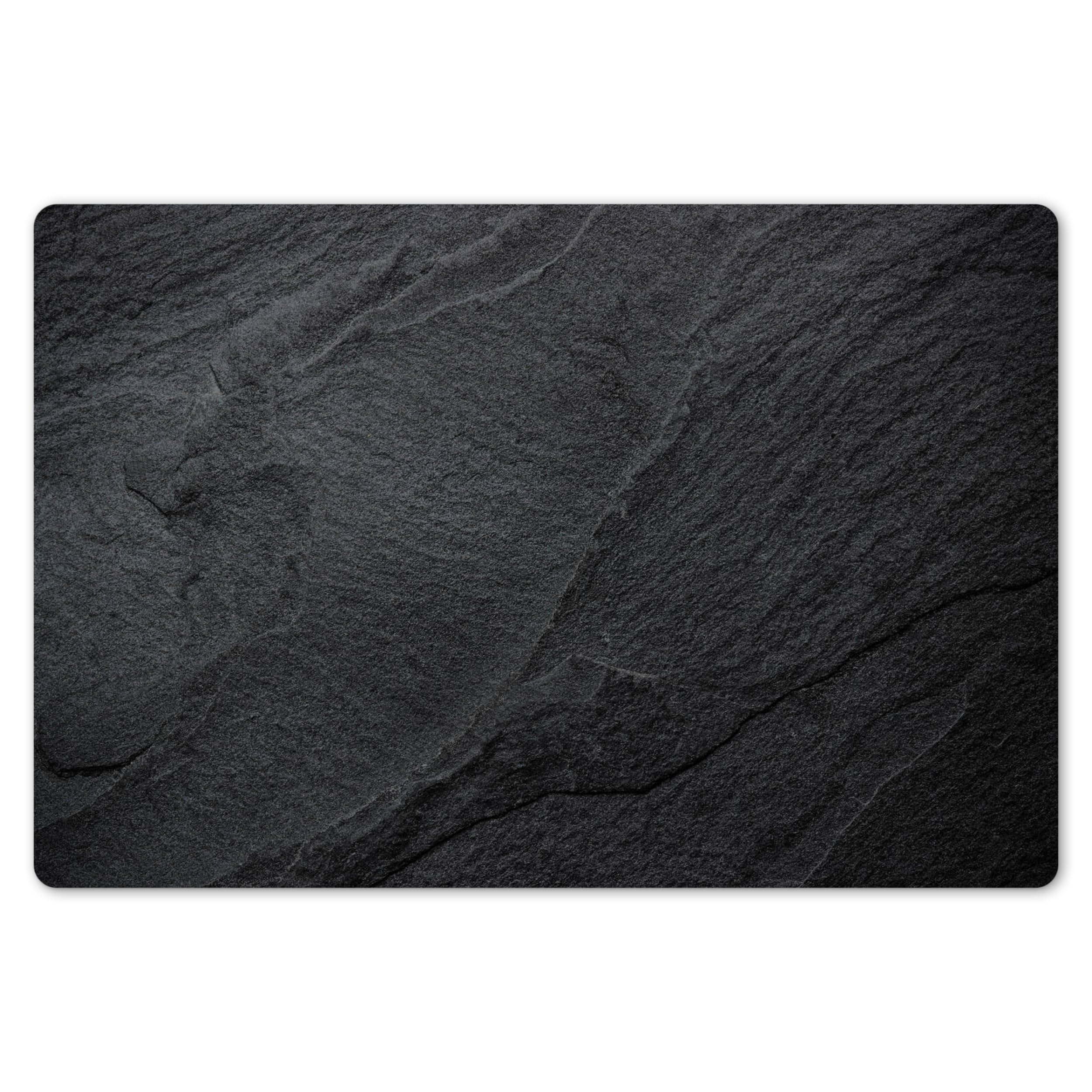 KitchenYeah© Place Mats 18"x12" / 45x30 cm Waterproof Sets Non Stick Wipe Clean Anti Slip Dinner Wipeable Placemats Table Mat Dinning Concrete - Black - Industrial
