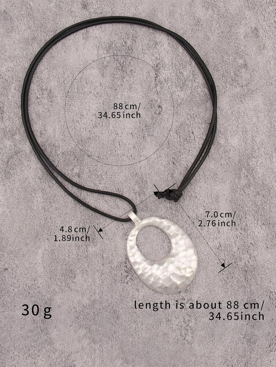 GelConnie Leather Necklaces Turquoise Long Boho Necklaces for Women Brown Chunky Circle Pendant Chocker Necklace Gold Sweater Necklace - Image 7