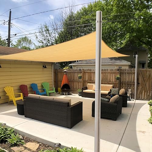 Vista 11 de ColourTree Kit de accesorios de cables de alambre de 48 pies (12 pies x 4) para toldo de vela rectangular/cuadrado, metal de acero inoxidable