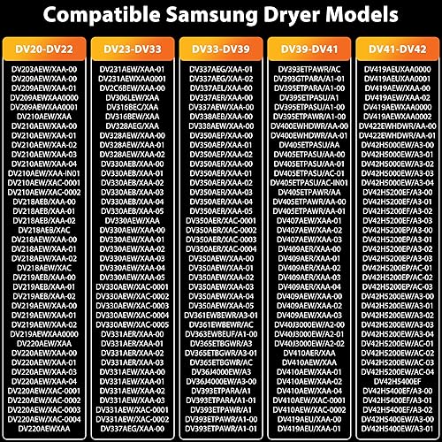 Miniatura 9 de 【Actualizado】DC47-00019A Elemento calefactor de secadora para Samsung DVE50R5200W/A3 DV45H7000EW/A2 DV40J3000EW/A2 DVE50M7450W/A3 DV42H5000EW/A3
