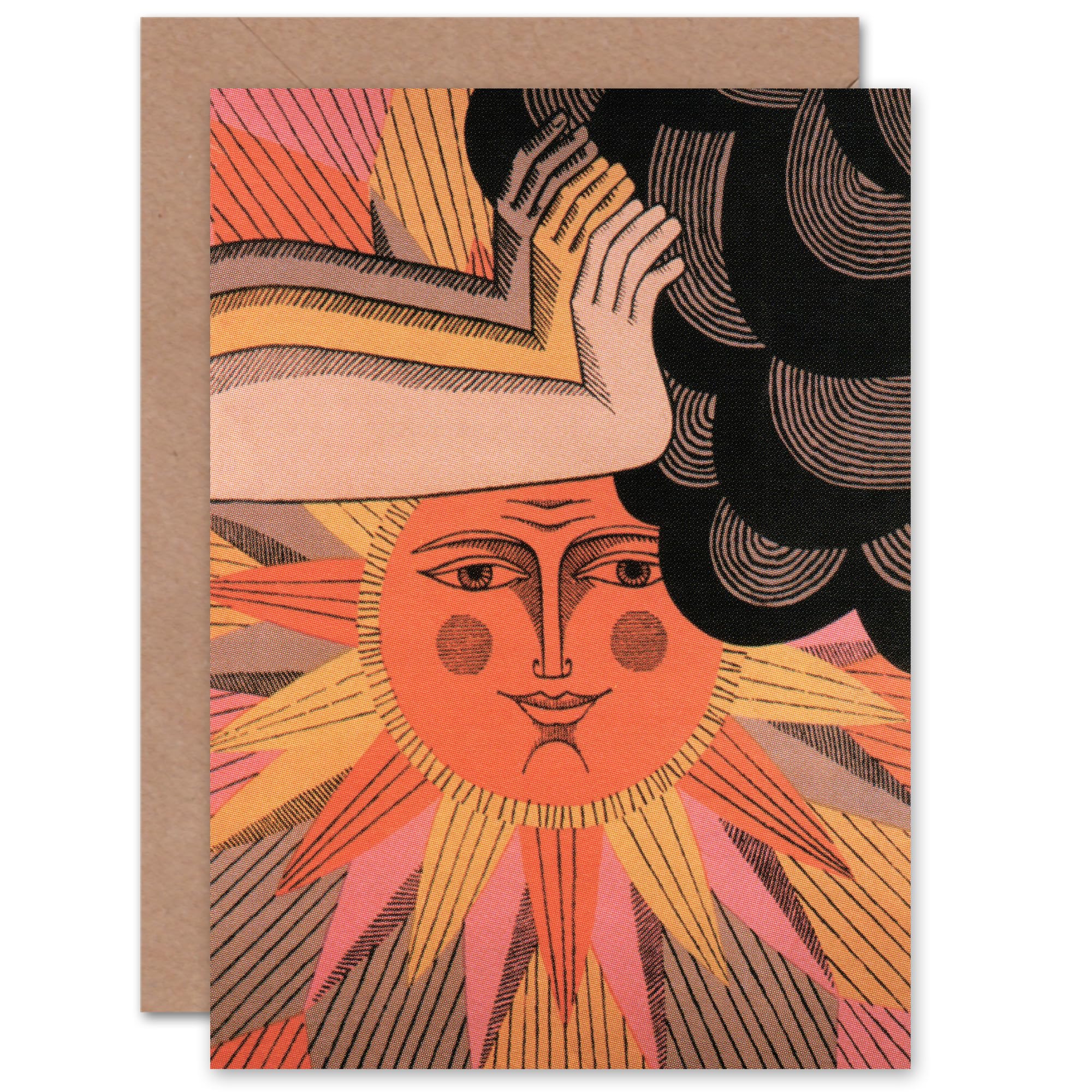 Artery8 The Sun Will Shine Again for Him or Her Man Woman Get Well Soon Blank Art Greeting Card