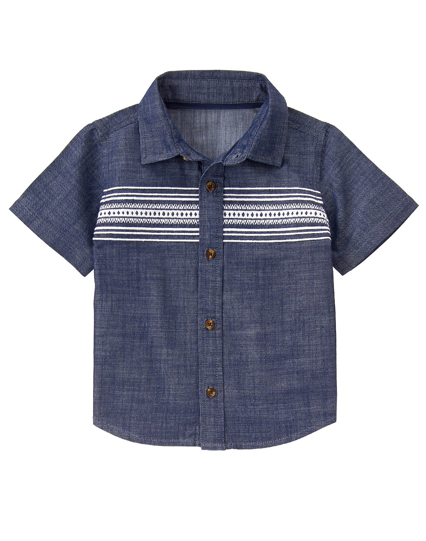 Crazy 8 Baby Boys' Li'l Short Sleeve Chambray Shirt