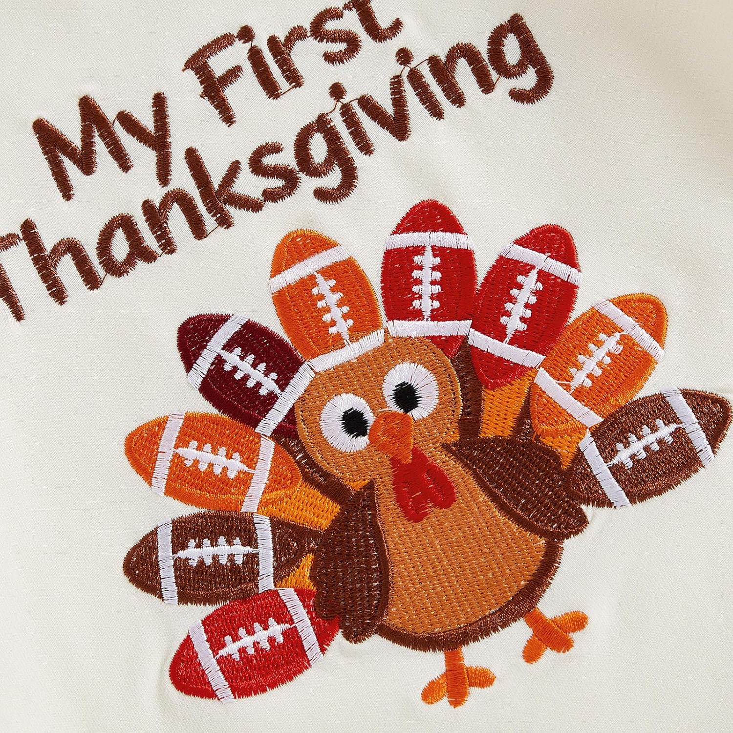 BeQeuewll Newborn Girl Boy Thanksgiving Clothes Infant Sweatshirt Jumpsuit Turkey Romper Baby First Thanksgiving Outfit