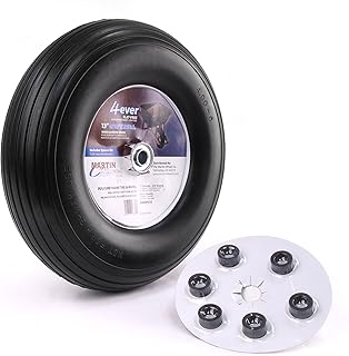 Martin Wheel 400-6 13" Flat Free Wheelbarrow Wheel 6x5/8" Hub (406RBPU32)