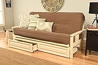 Vista 24 de MFD Futón Montana, Verde, Tela Madera, Colchón de ante de turba