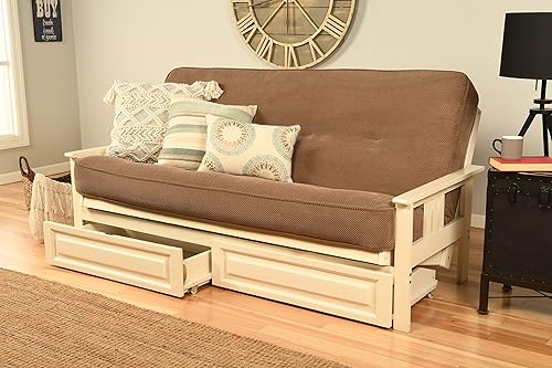 Vista 24 de MFD Futón Montana, Verde, Tela Madera, Colchón de ante de turba