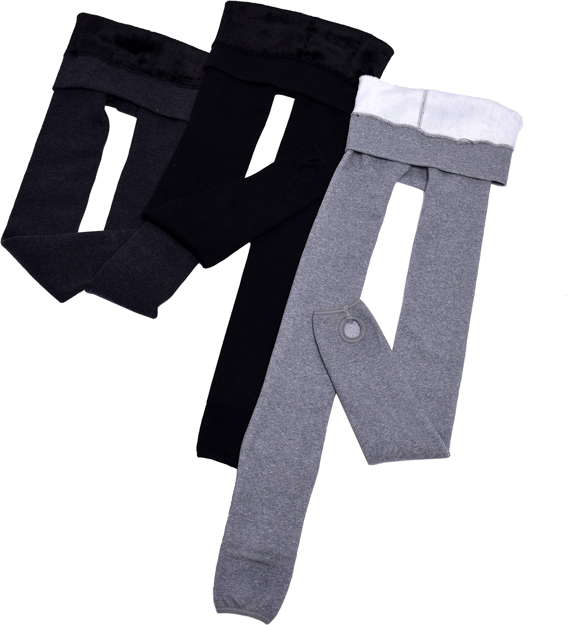 Women Fleece Lined Tights Winter Warm Leggings for Women Girls High Waist Elastic and Slimming