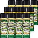 Spectracide Wasp & Hornet Killer Aerosol Kills Wasps, Hornets And Yellow Jackets On Contact & Eliminates The Nest, 12 Pack